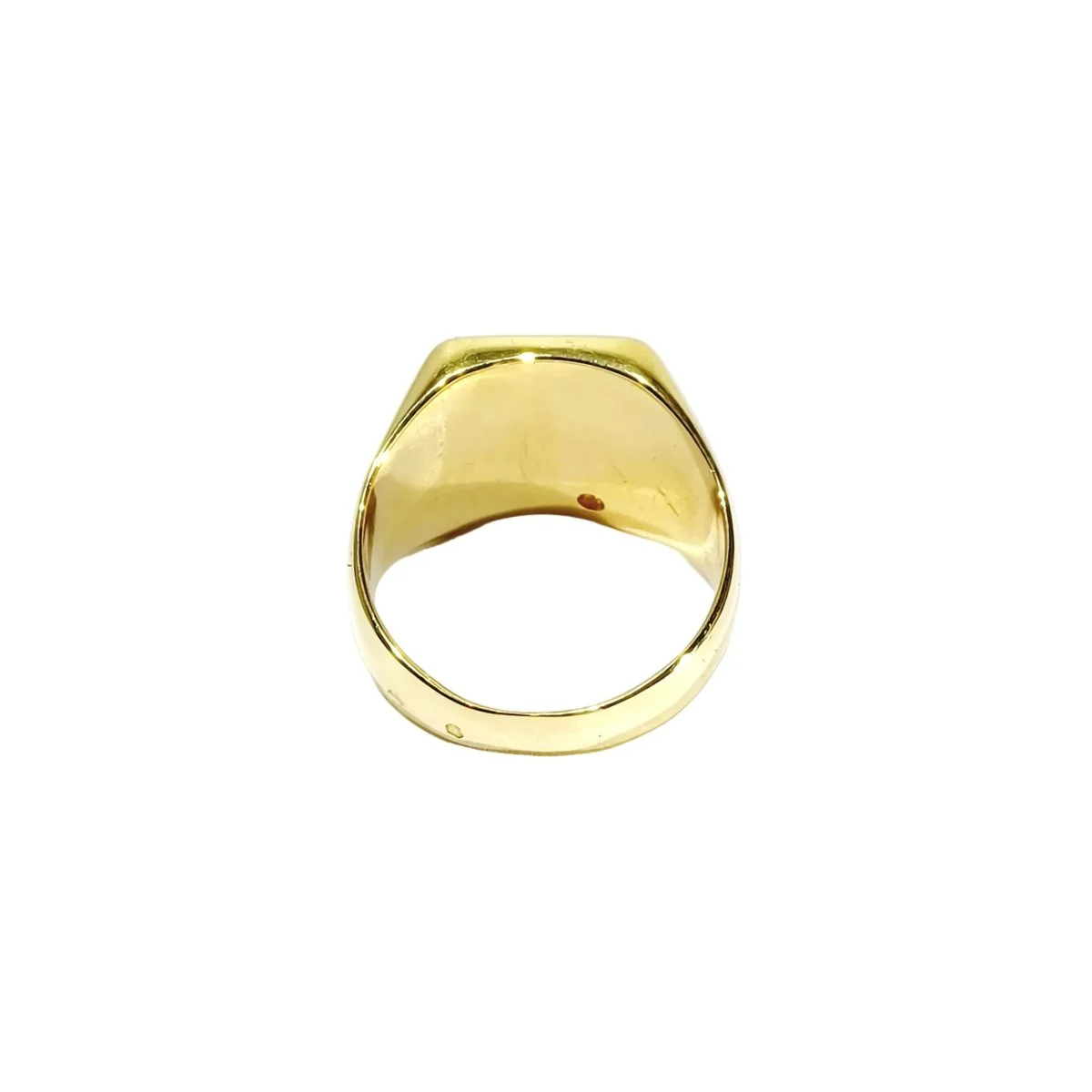 Bague Chevalière en or jaune et diamants - Image 5