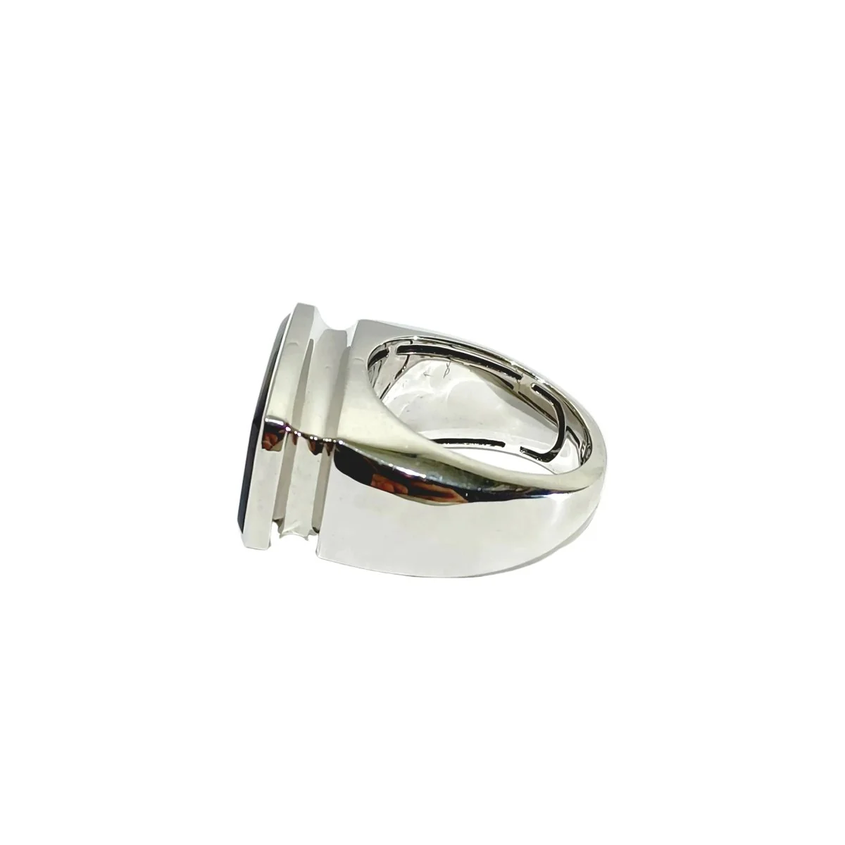 Bague Chevalière FRED en or blanc et quartz - Image 3