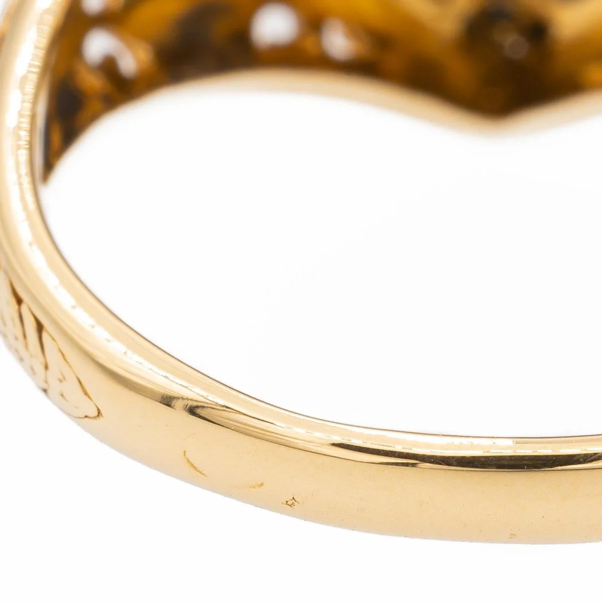 Bague Chevalière en or jaune et saphirs - Image 5