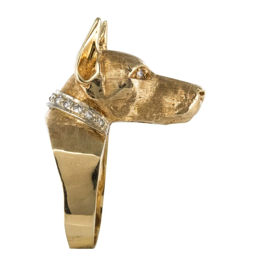 Bague Cocktail PFLUEGER en or jaune et diamants - Image 3