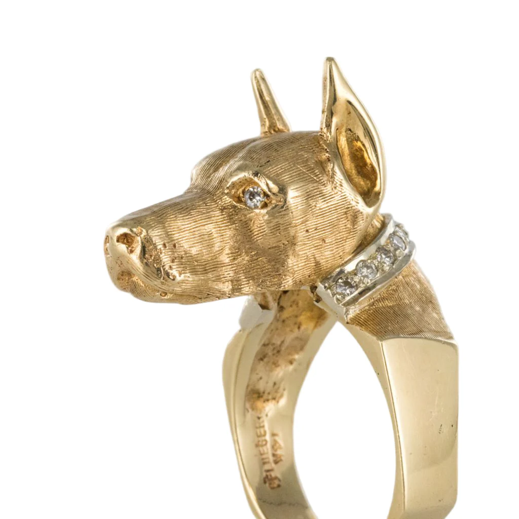 Bague Cocktail PFLUEGER en or jaune et diamants - Image 4