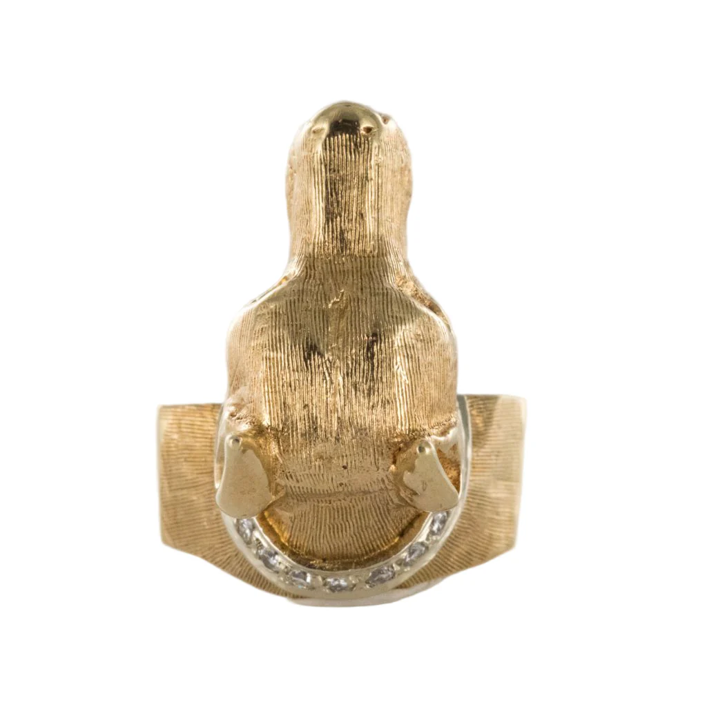 Bague Cocktail PFLUEGER en or jaune et diamants - Image 5