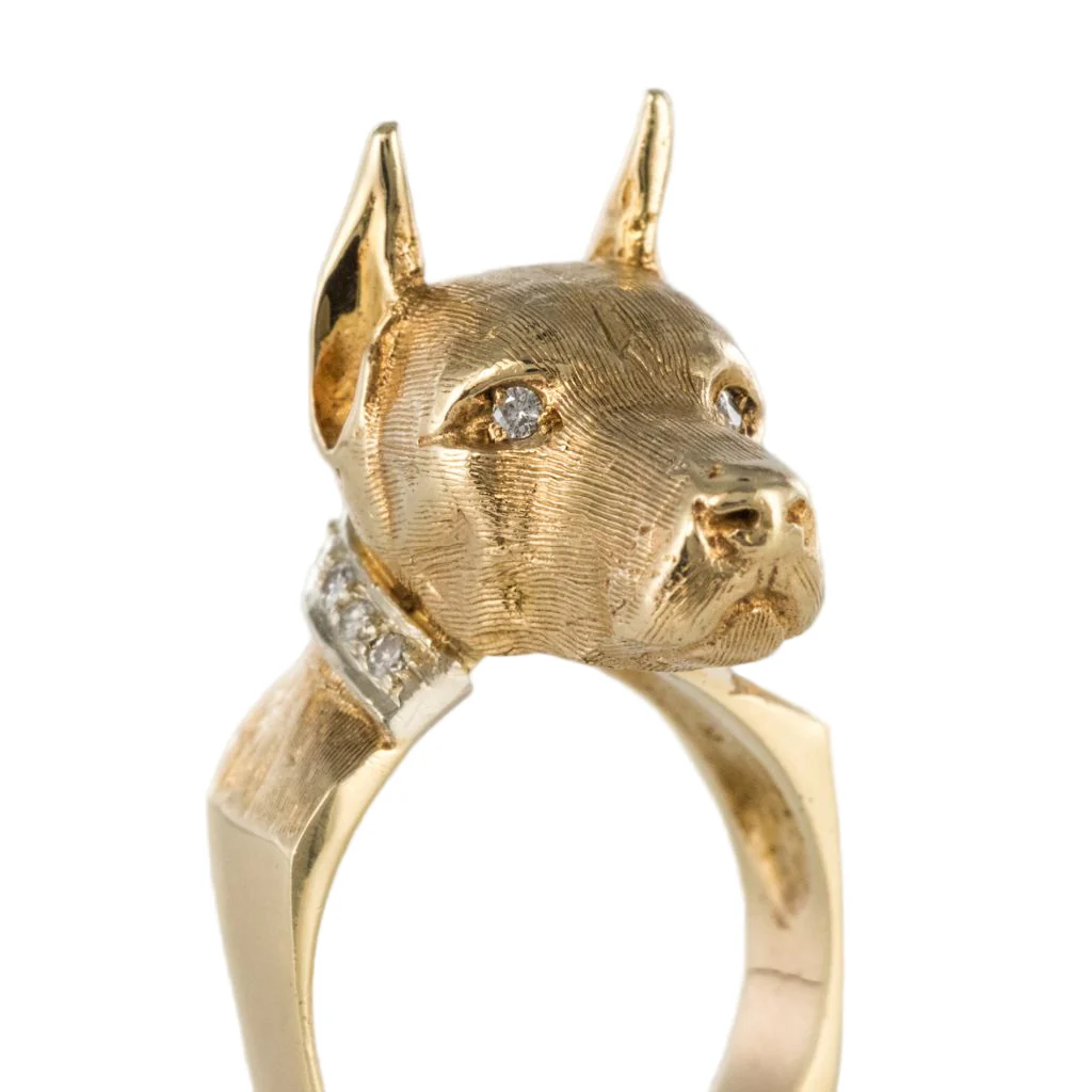 Bague Cocktail PFLUEGER en or jaune et diamants - Image 6