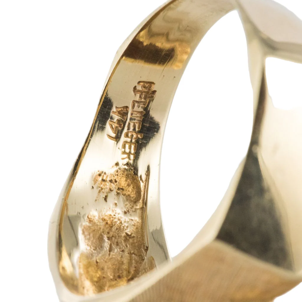 Bague Cocktail PFLUEGER en or jaune et diamants - Image 7