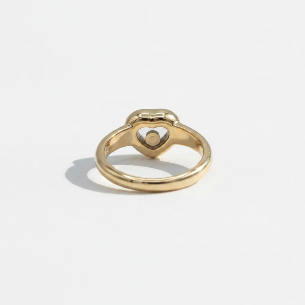 Bague CHOPARD Happy Diamond Coeur en or jaune et diamants - Image 4