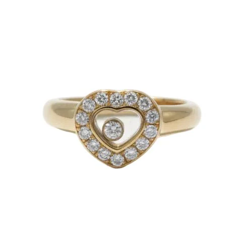 Bague CHOPARD Happy Diamond Coeur en or jaune et diamants - Image 6