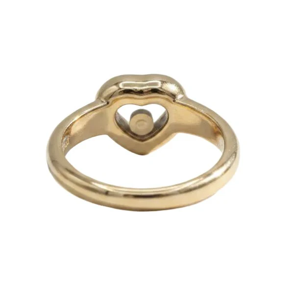 Bague CHOPARD Happy Diamond Coeur en or jaune et diamants - Image 9
