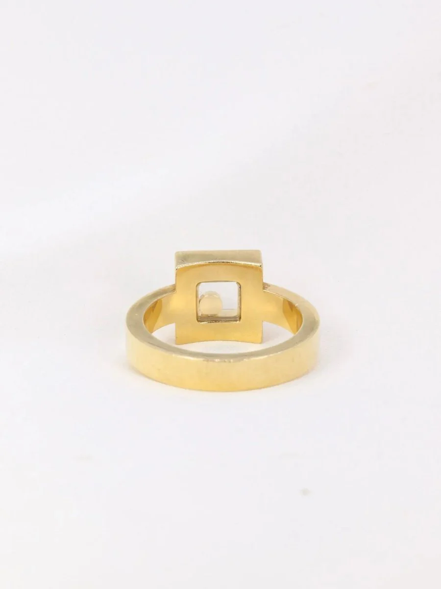 Bague Chopard Happy Diamonds carré en or et diamants - Image 5