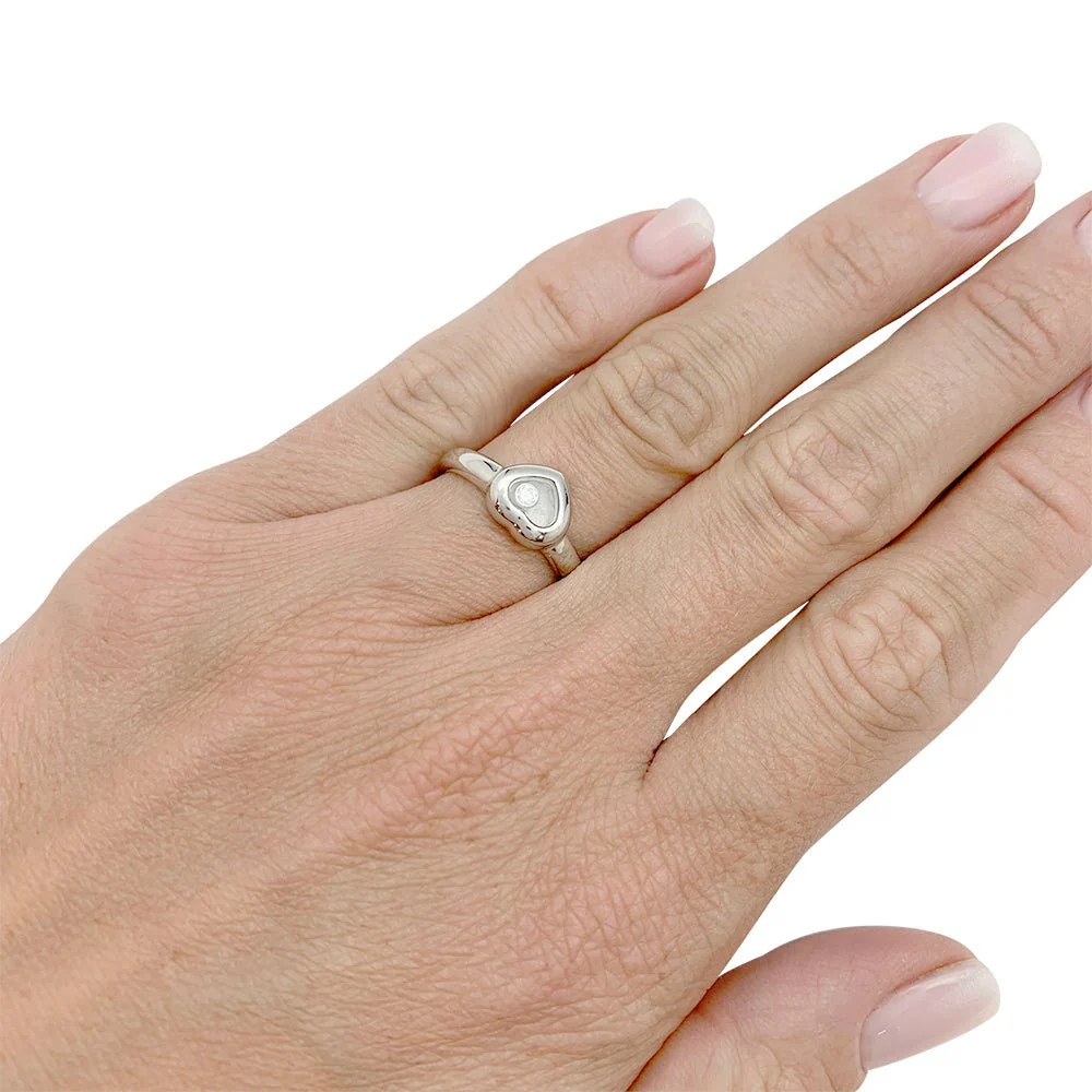 Bague CHOPARD "Happy Diamonds" en or blanc, diamant - Image 6