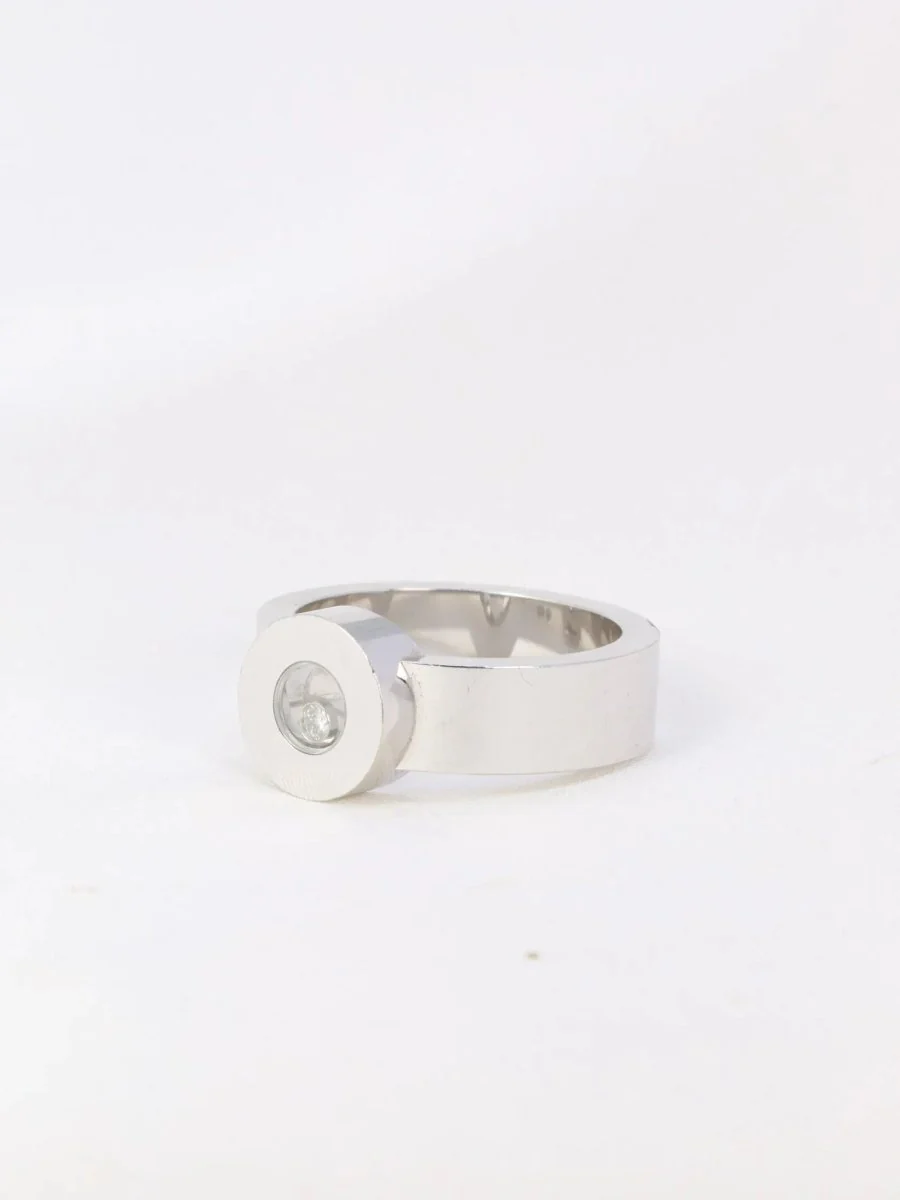 Bague Chopard Happy Diamonds ronde en or blanc et diamants - Image 3