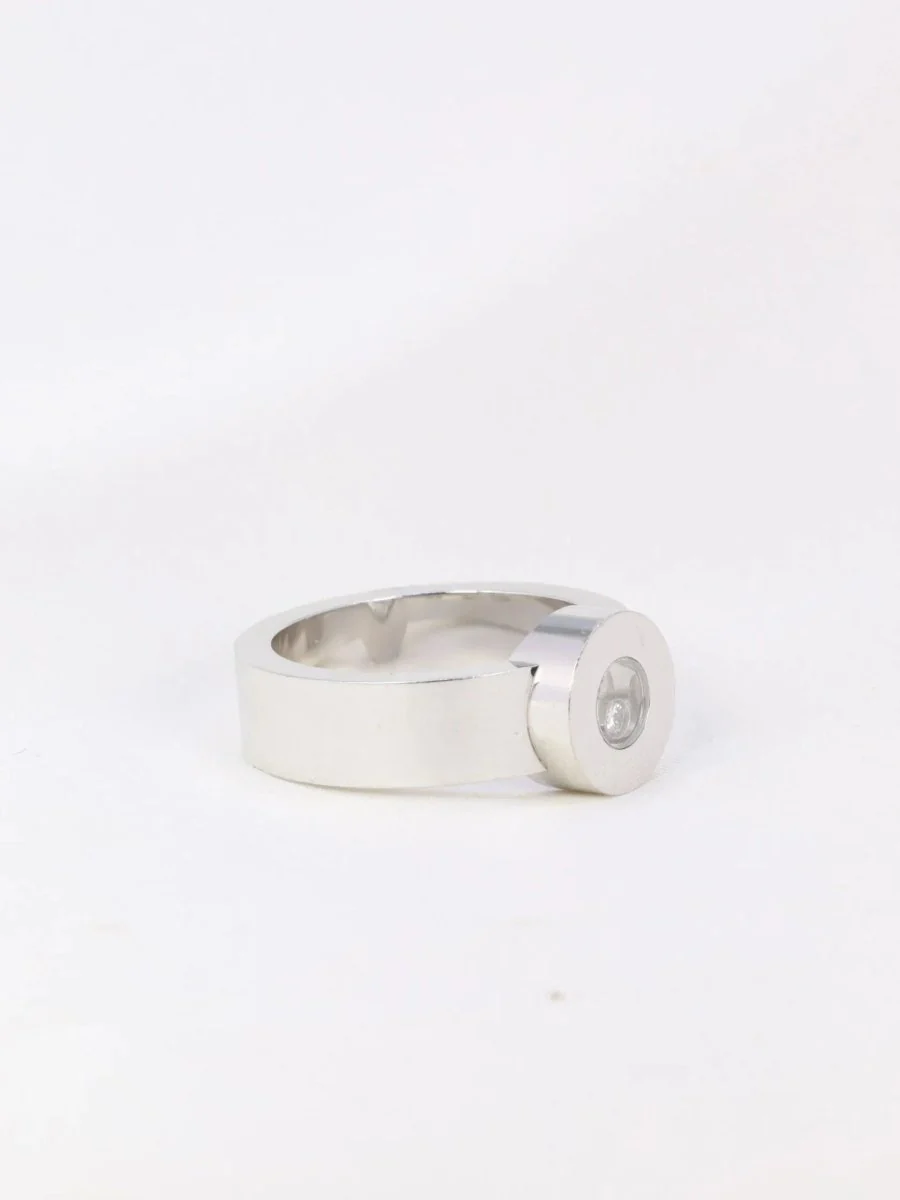 Bague Chopard Happy Diamonds ronde en or blanc et diamants - Image 7