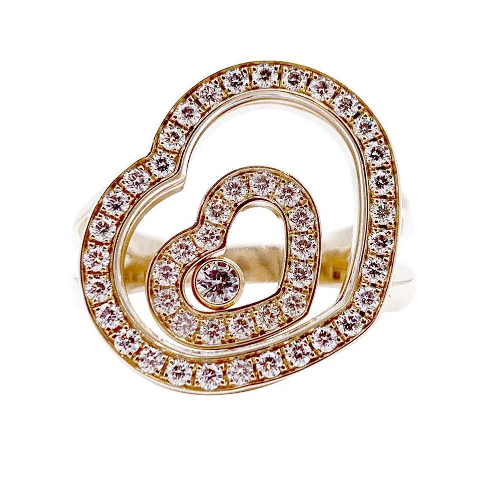 Bague CHOPARD "Happy Spirit" en or blanc et diamants