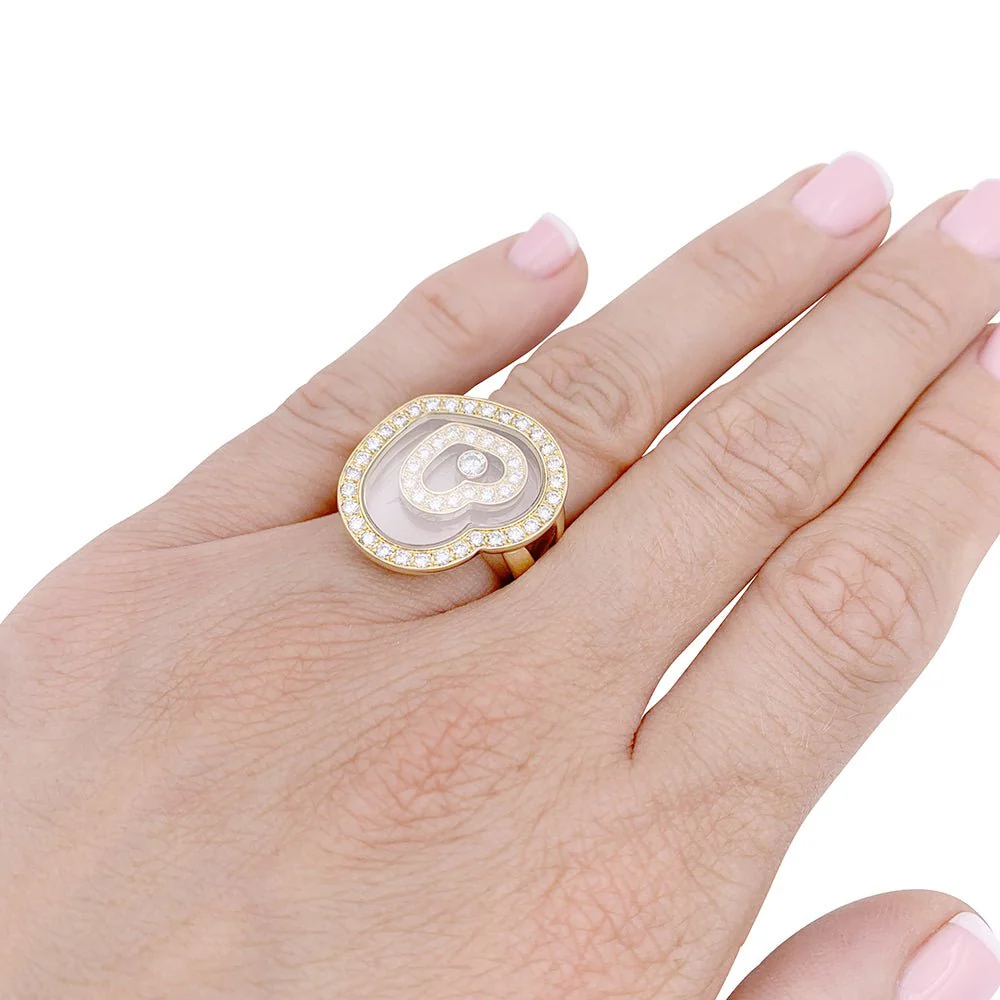 Bague CHOPARD "Happy Spirit" en or blanc et diamants - Image 5