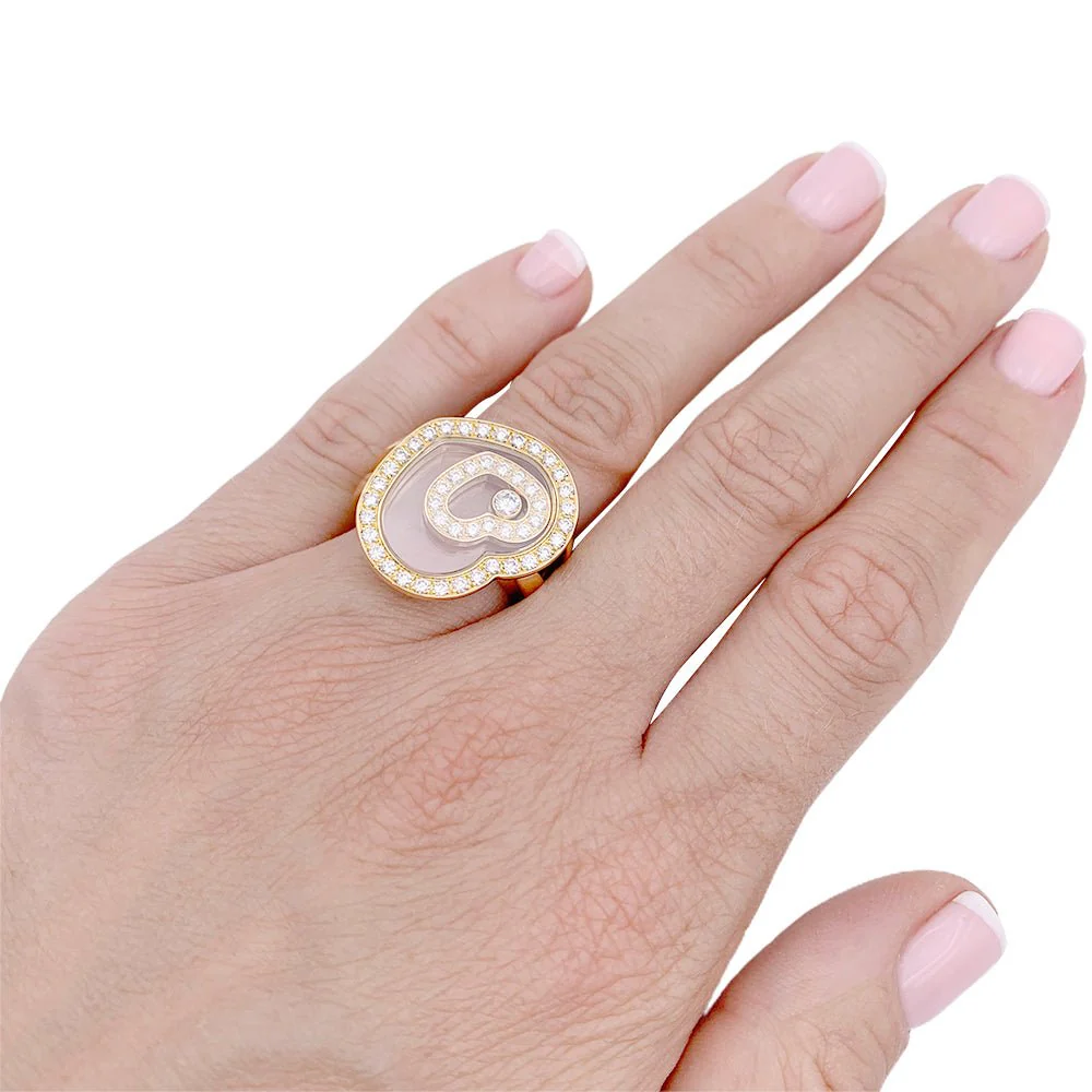 Bague CHOPARD "Happy Spirit" en or blanc et diamants - Image 6