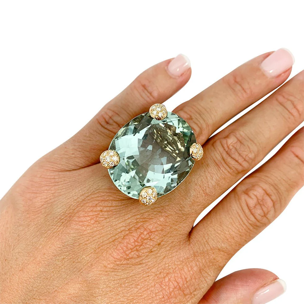 Bague Christian Dior, "Miss Dior", en or jaune, béryl vert et diamants - Image 11