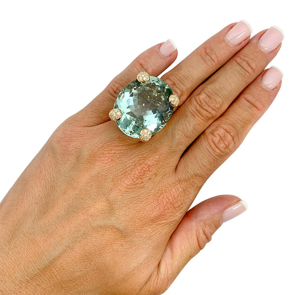 Bague Christian Dior, "Miss Dior", en or jaune, béryl vert et diamants - Image 12