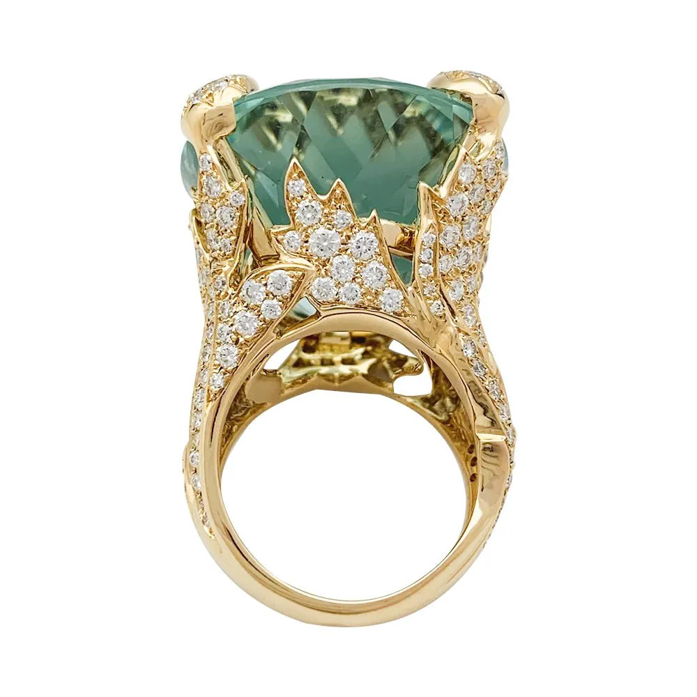 Bague Christian Dior, "Miss Dior", en or jaune, béryl vert et diamants - Image 5