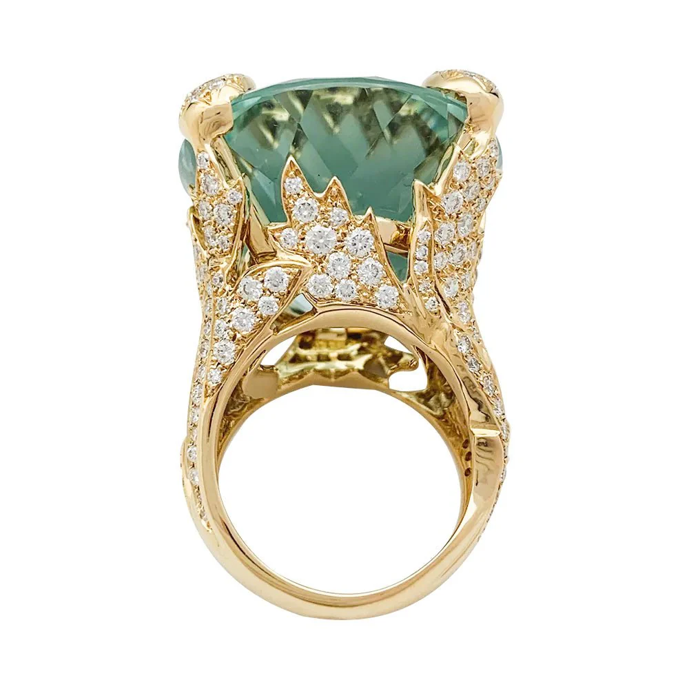 Bague Christian Dior, "Miss Dior", en or jaune, béryl vert et diamants - Image 8