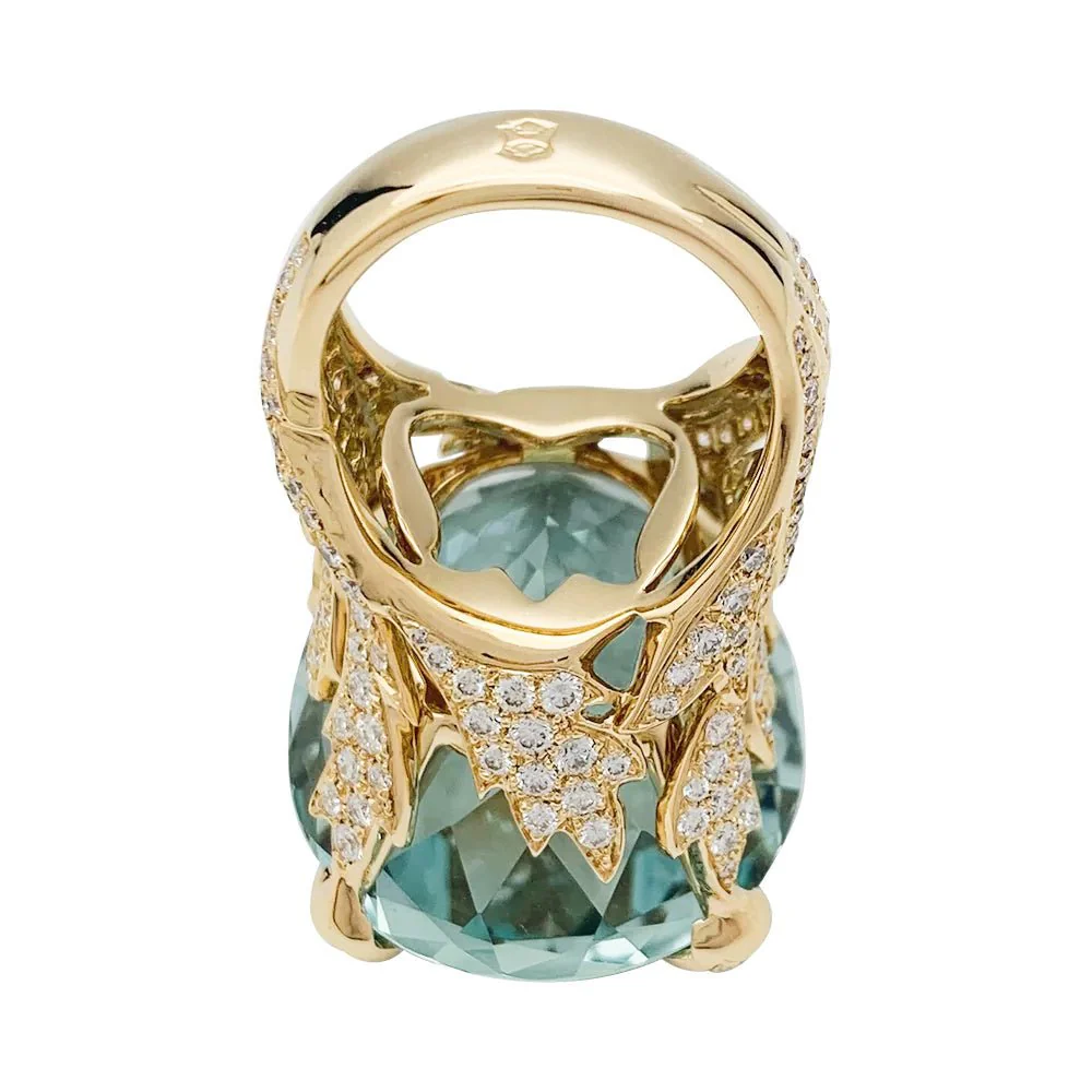 Bague Christian Dior, "Miss Dior", en or jaune, béryl vert et diamants - Image 9