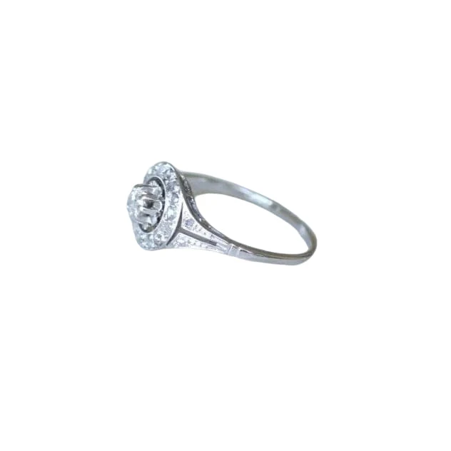 Bague Cible Art Deco Diamants - Image 4