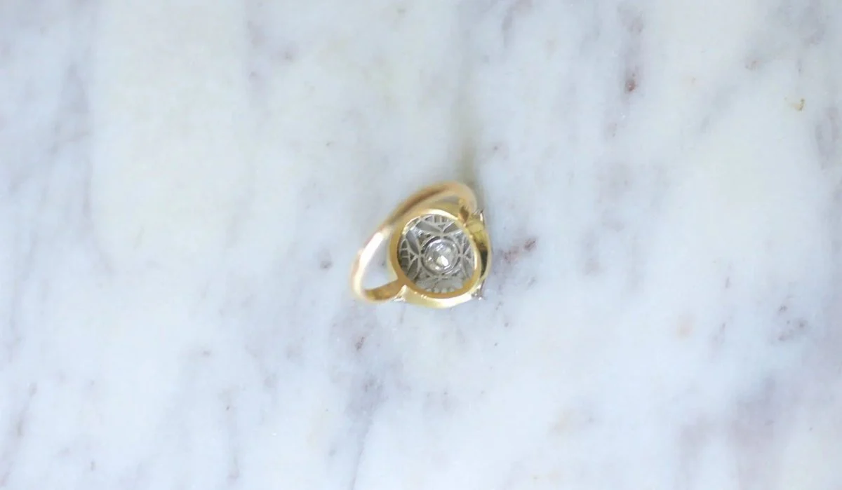 Bague cible diamant Belle Epoque - Image 10