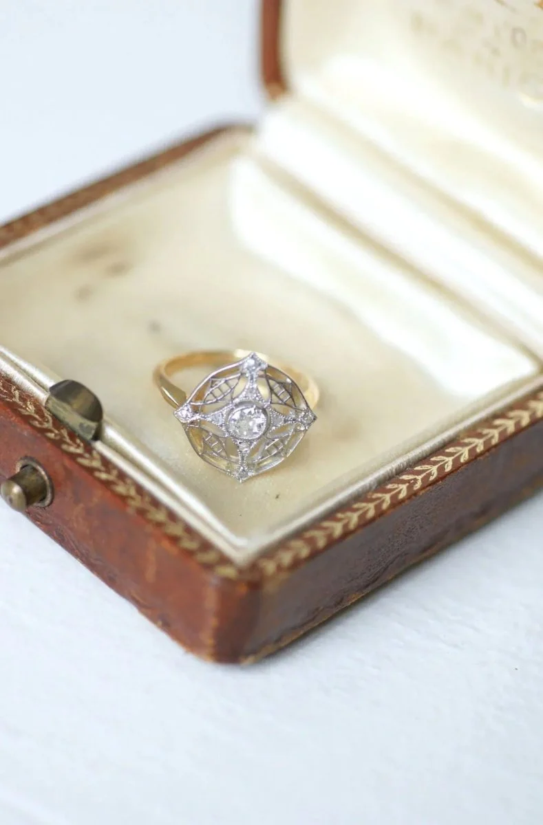 Bague cible diamant Belle Epoque - Image 3