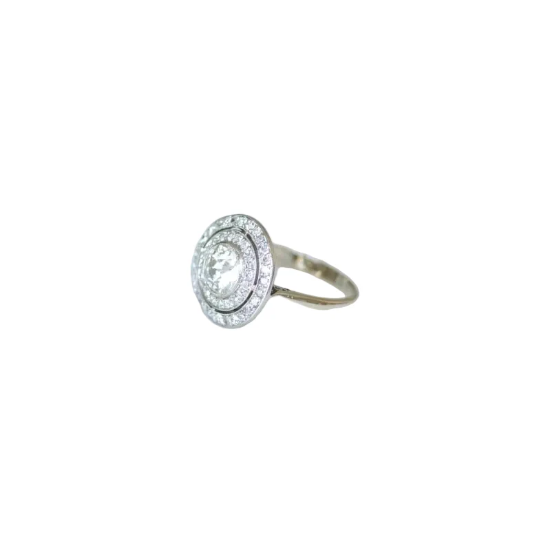 Bague Cible Ronde Art Deco Diamants 1,97 Cts - Image 3