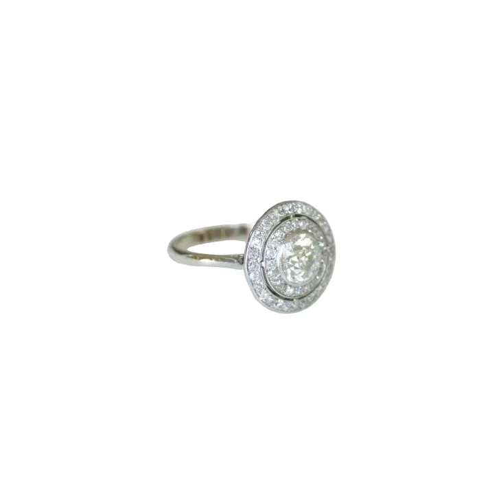 Bague Cible Ronde Art Deco Diamants 1,97 Cts - Image 5