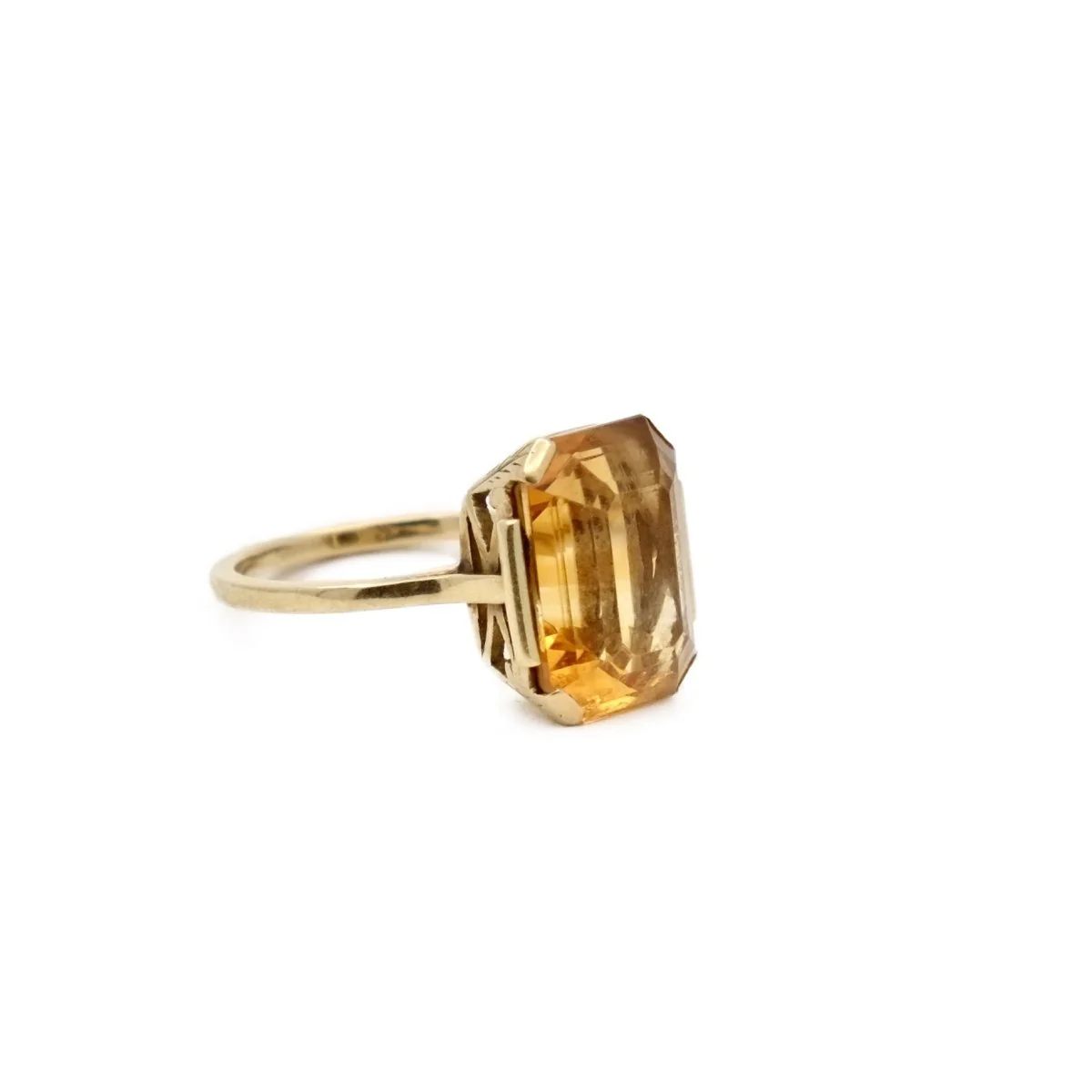 Bague citrine en or jaune - Image 3
