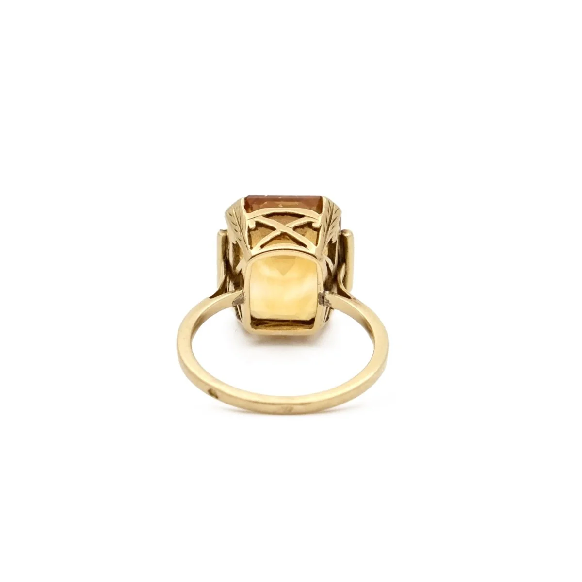 Bague citrine en or jaune - Image 6