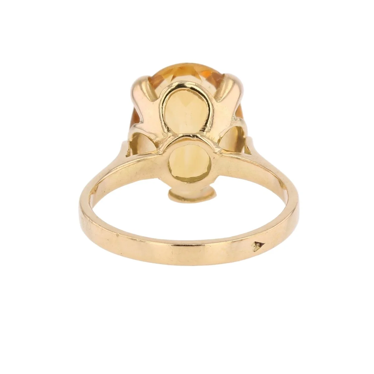 Bague Cocktail en or jaune et citrine - Image 4