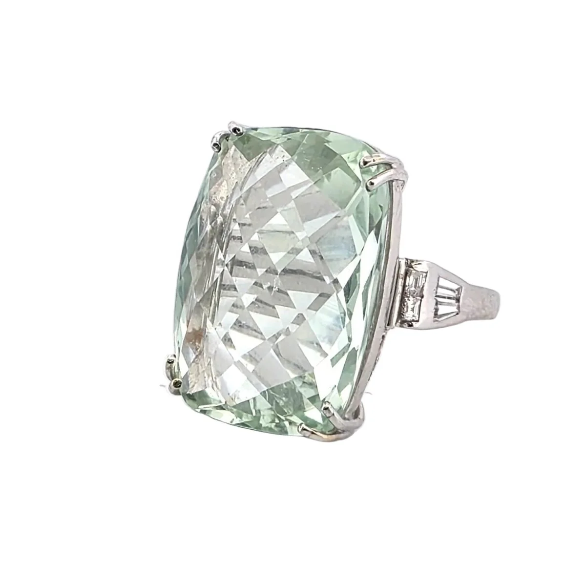 Bague Cocktail en or blanc et aigue-marine - Image 3