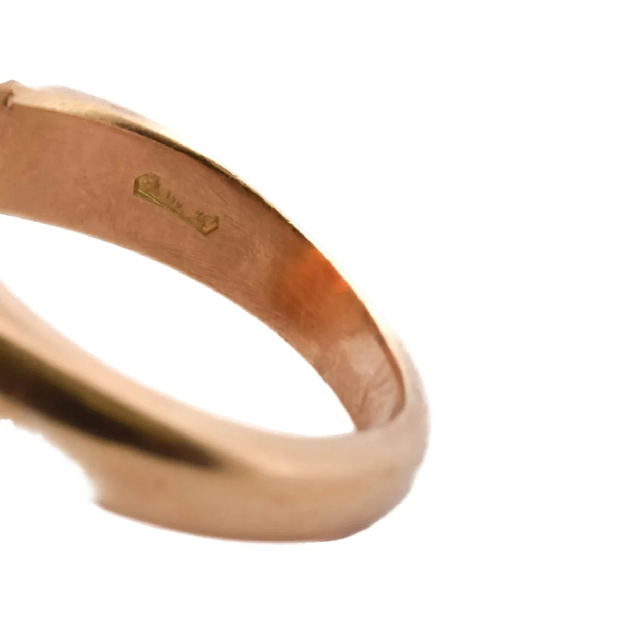 Bague Cocktail en or jaune et ambre - Image 8