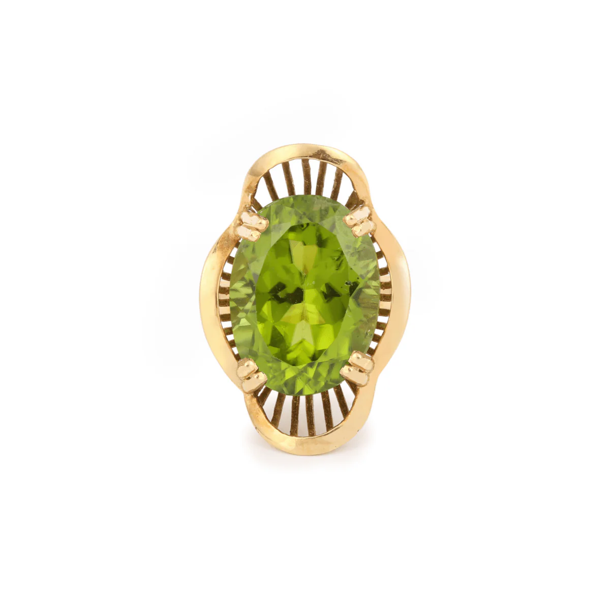 Bague Cocktail en or jaune et péridot