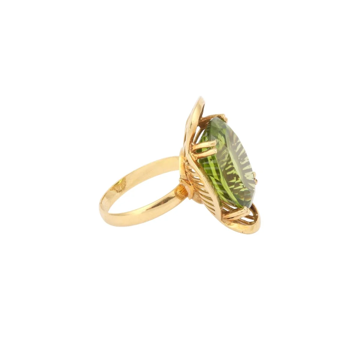 Bague Cocktail en or jaune et péridot - Image 6
