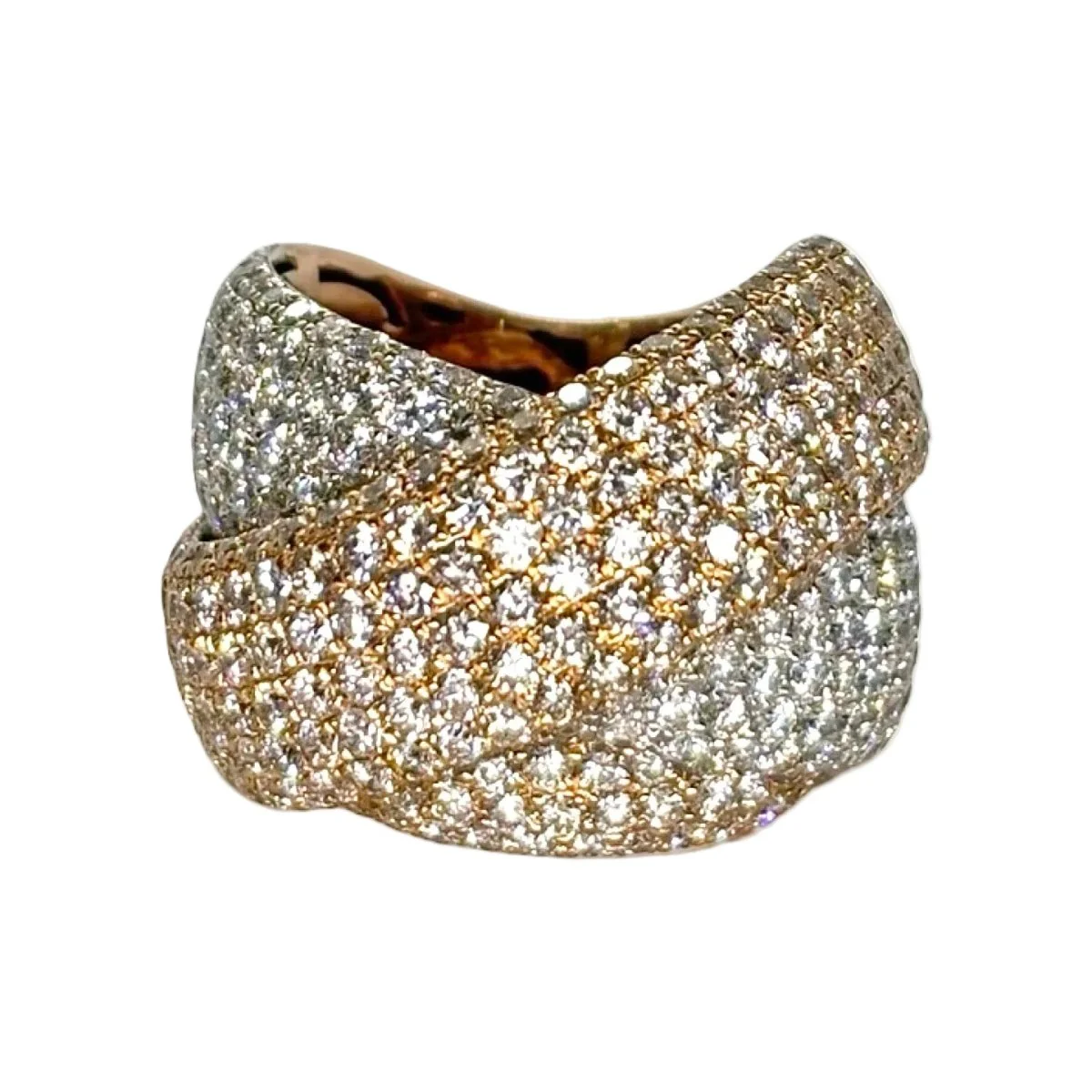 Bague Cocktail en or rose et diamants