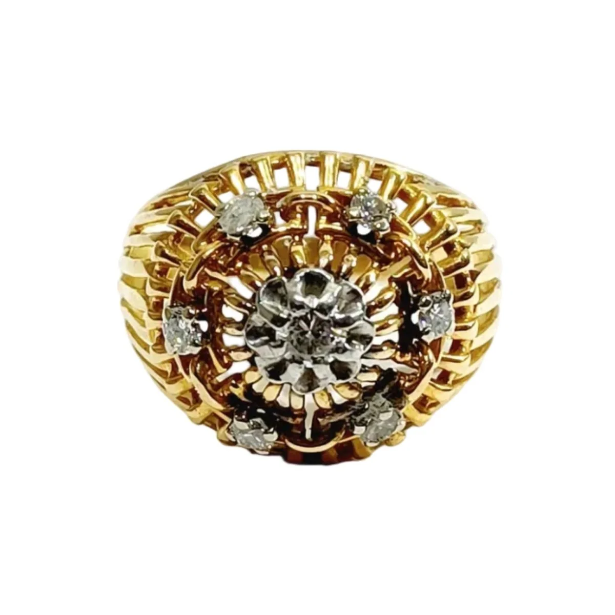 Bague Cocktail en or rose et diamants