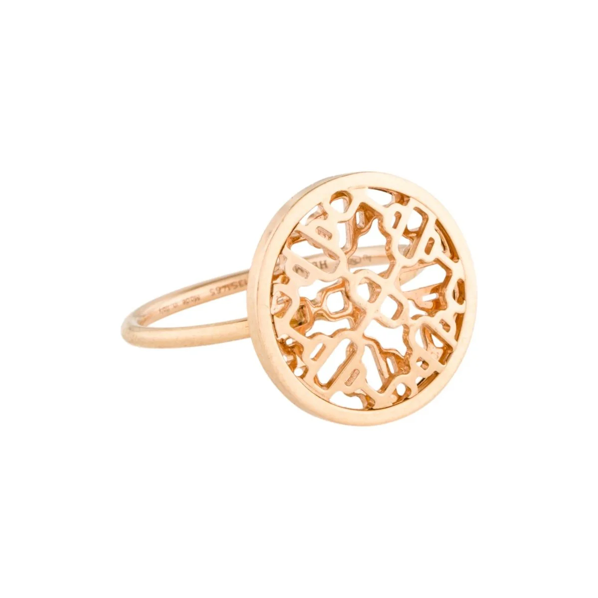 Bague Cocktail HERMÈS "Chaîne d'Ancre Passerelle" en or rose