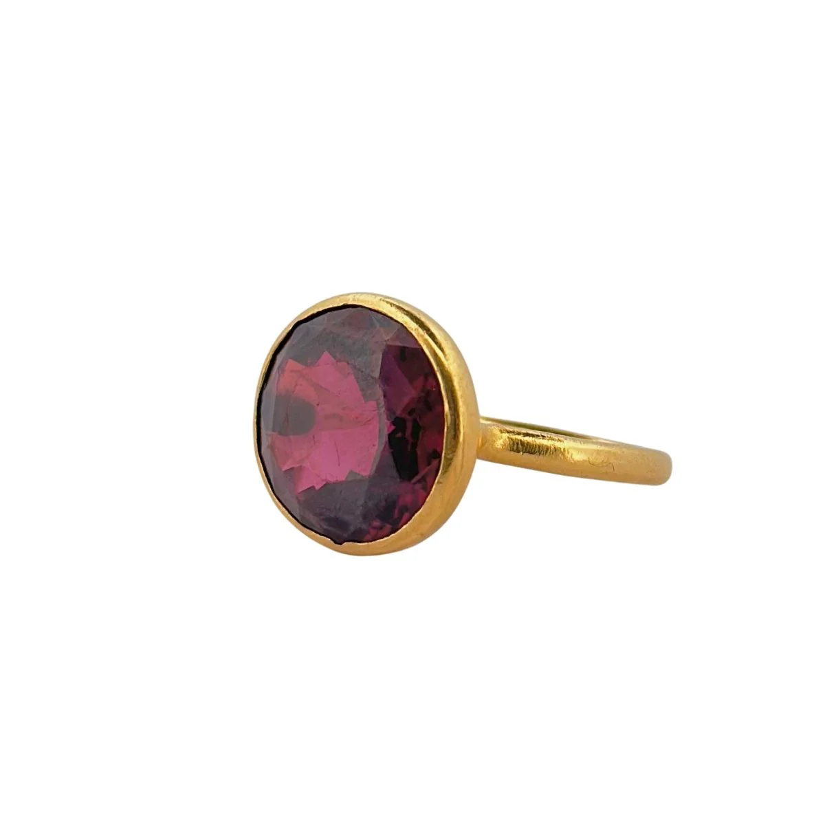Bague Cocktail Marie-Hélène de Taillac en or jaune et grenat - Image 3