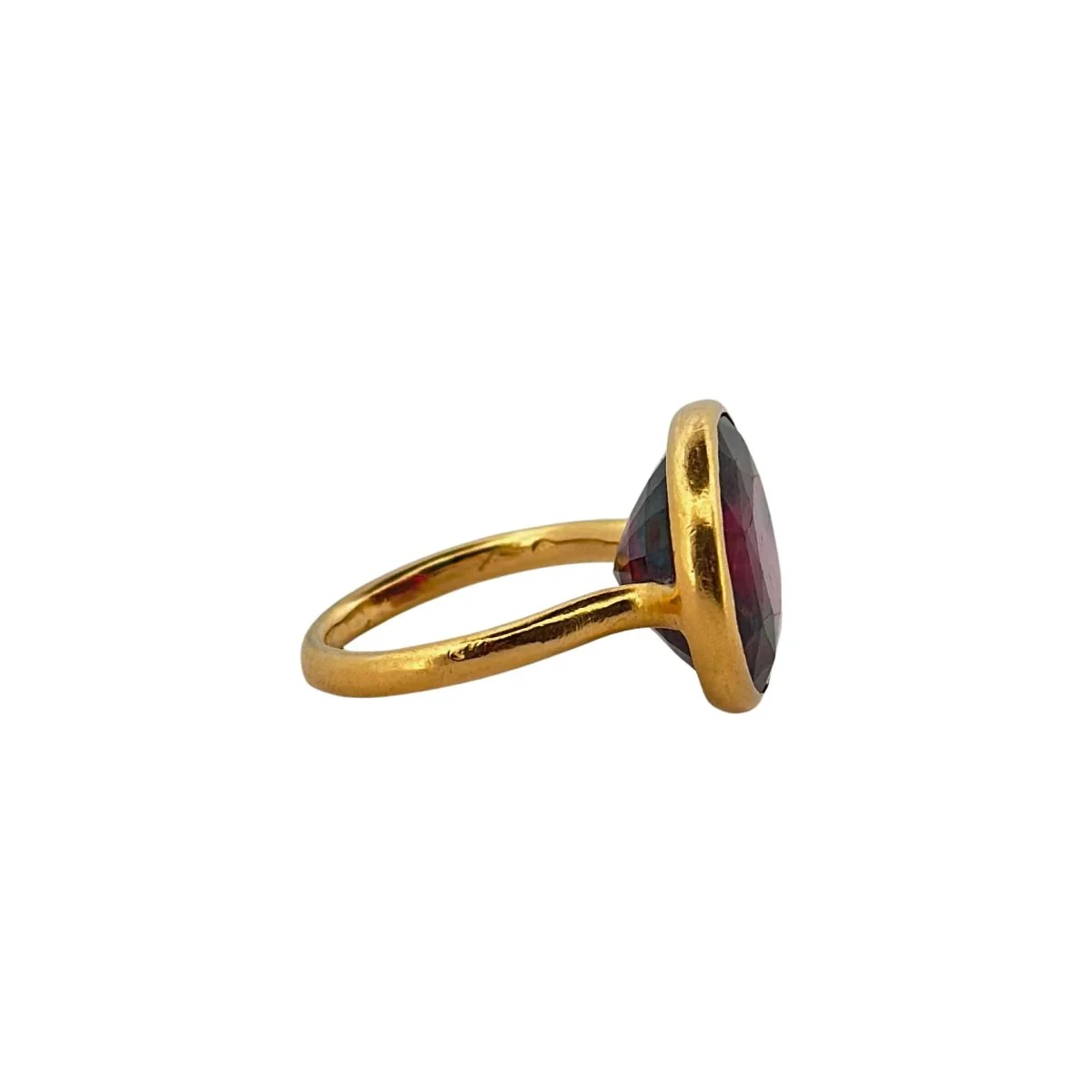 Bague Cocktail Marie-Hélène de Taillac en or jaune et grenat - Image 4