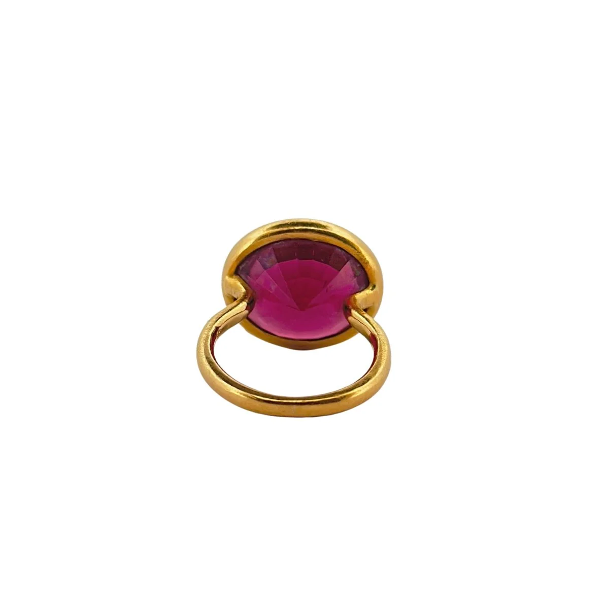 Bague Cocktail Marie-Hélène de Taillac en or jaune et grenat - Image 5