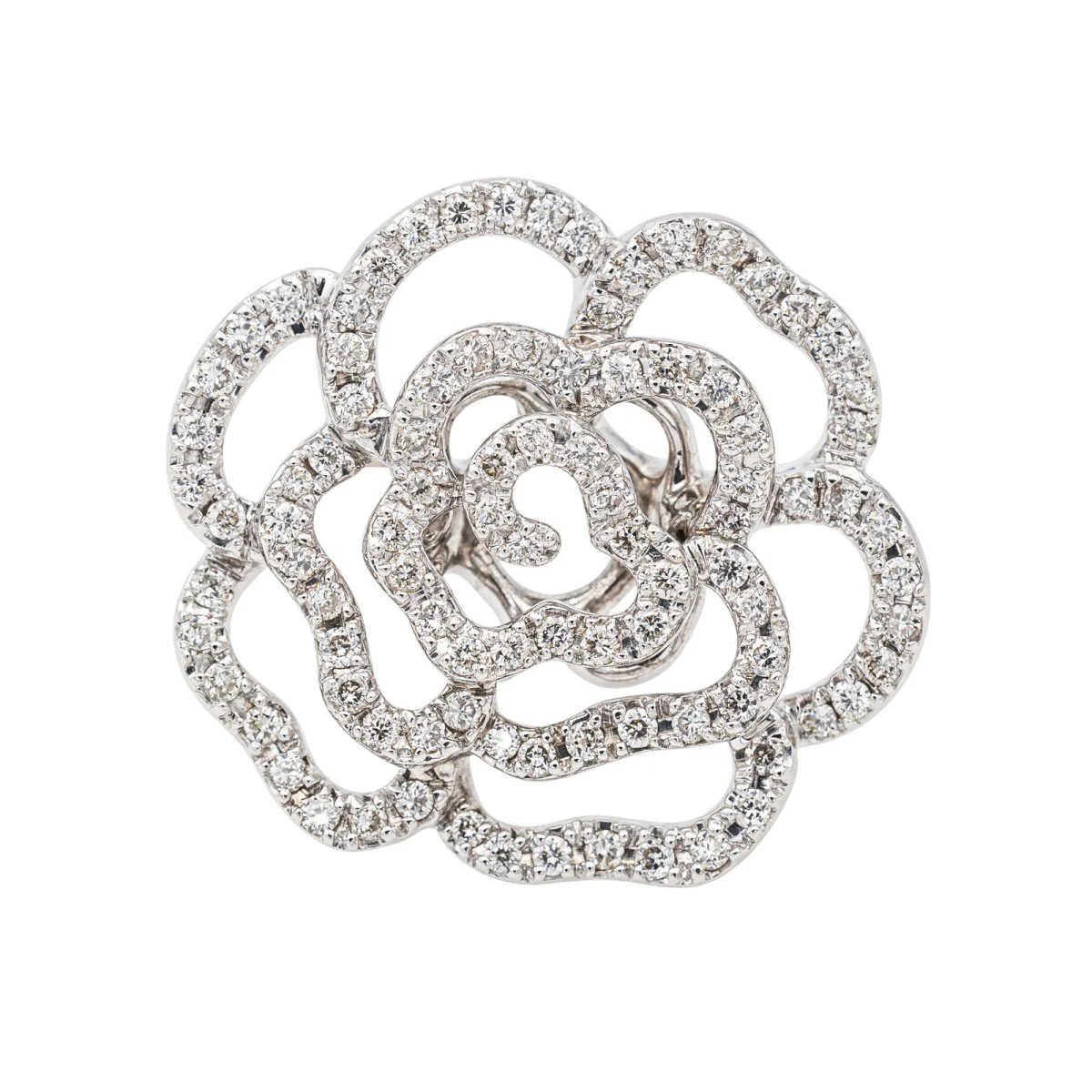 Bague Cocktail Or blanc Diamant