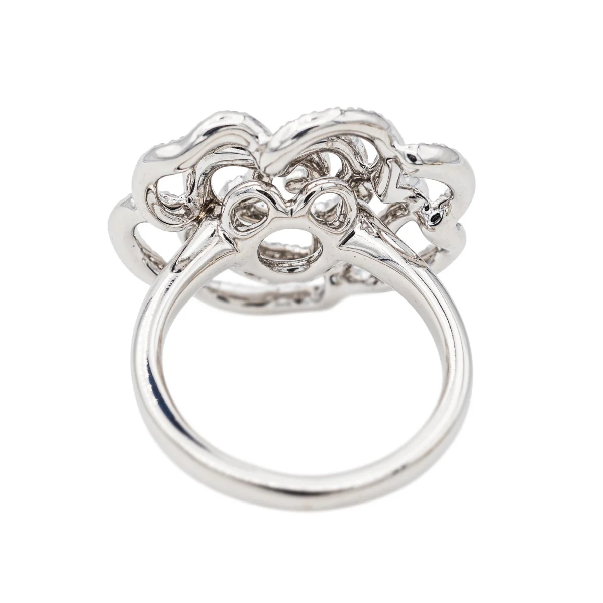 Bague Cocktail Or blanc Diamant - Image 5