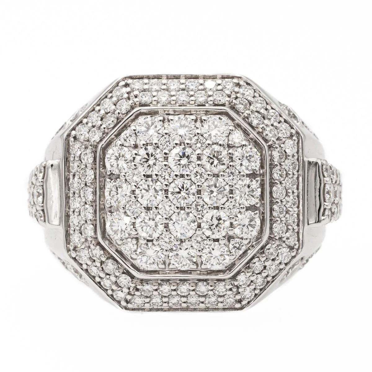 Bague Pavées diamants en or blanc