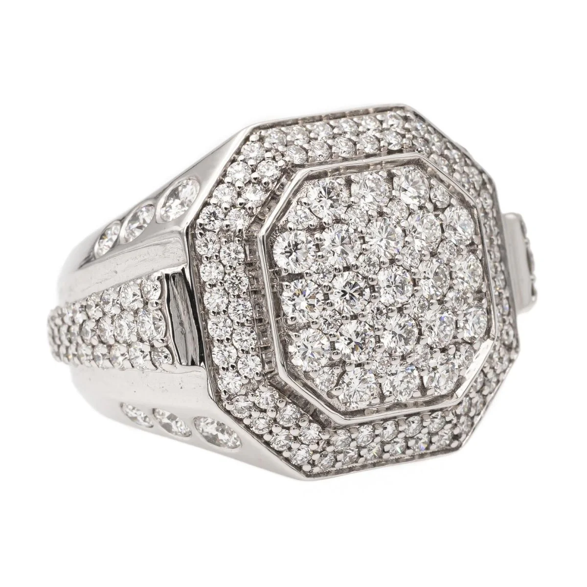 Bague Pavées diamants en or blanc - Image 6