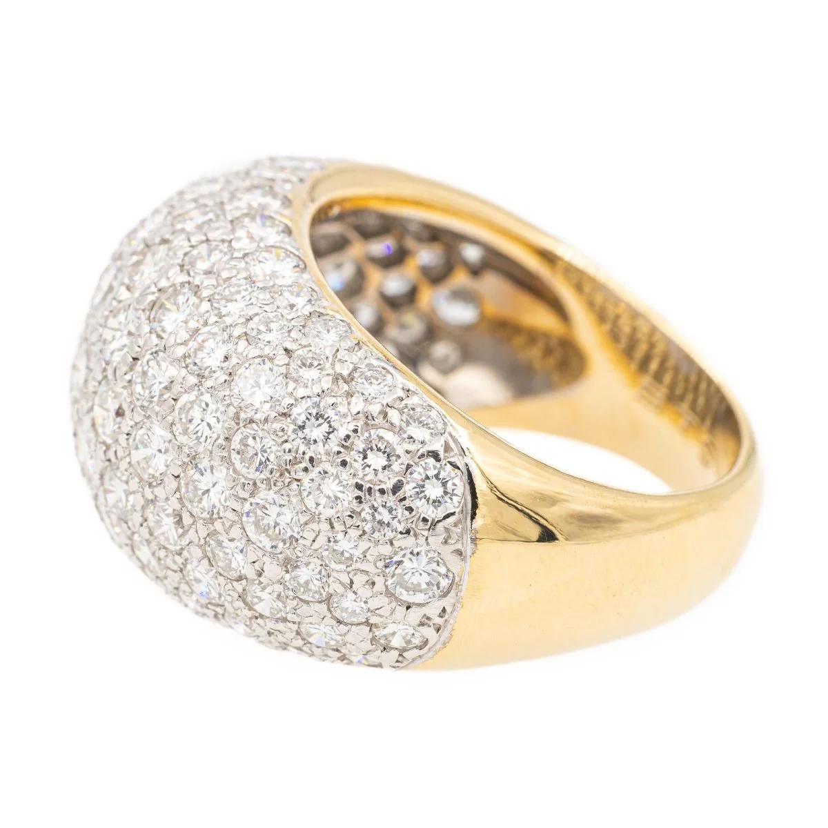 Bague Cocktail en or blanc, or jaune et diamants - Image 2