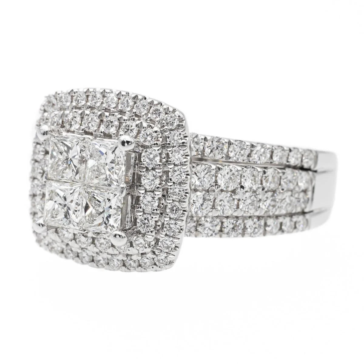 Bague Cocktail Or blanc Diamant - Image 3