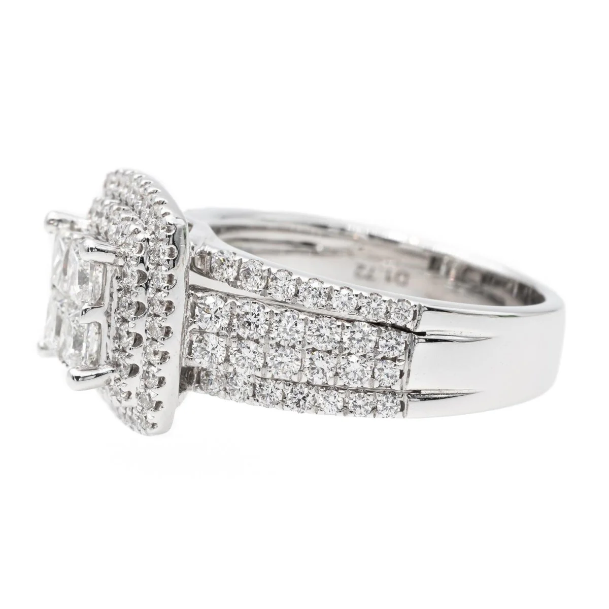 Bague Cocktail Or blanc Diamant - Image 4