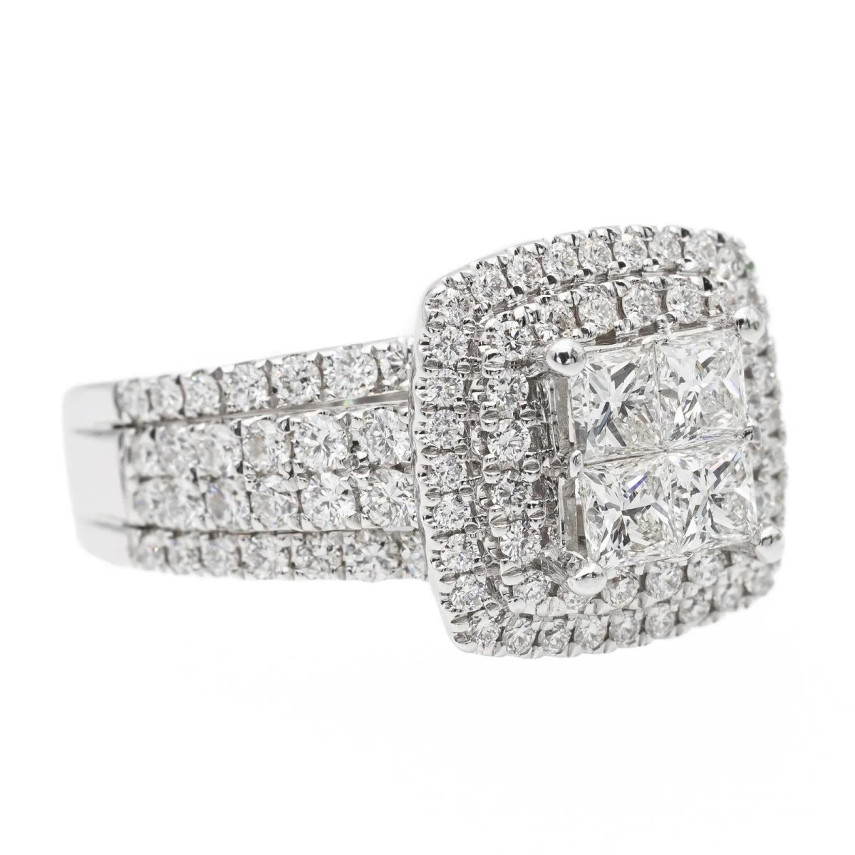 Bague Cocktail Or blanc Diamant - Image 7