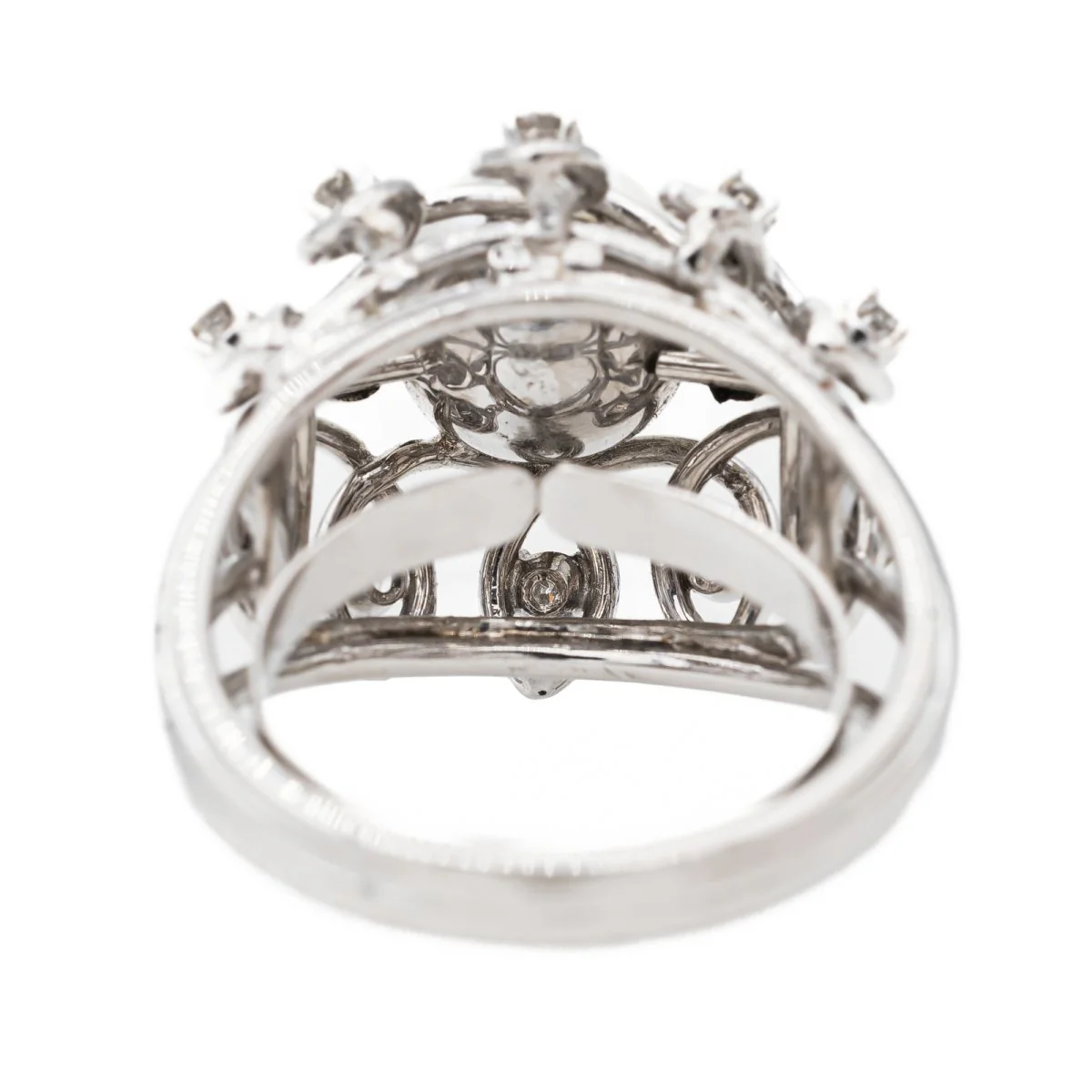Bague Cocktail en or blanc et perle - Image 5